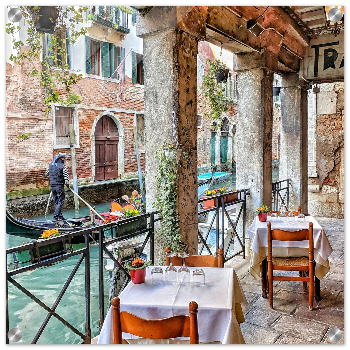 Venice Cafe Acrylic Wall Print by Java Good Coffee