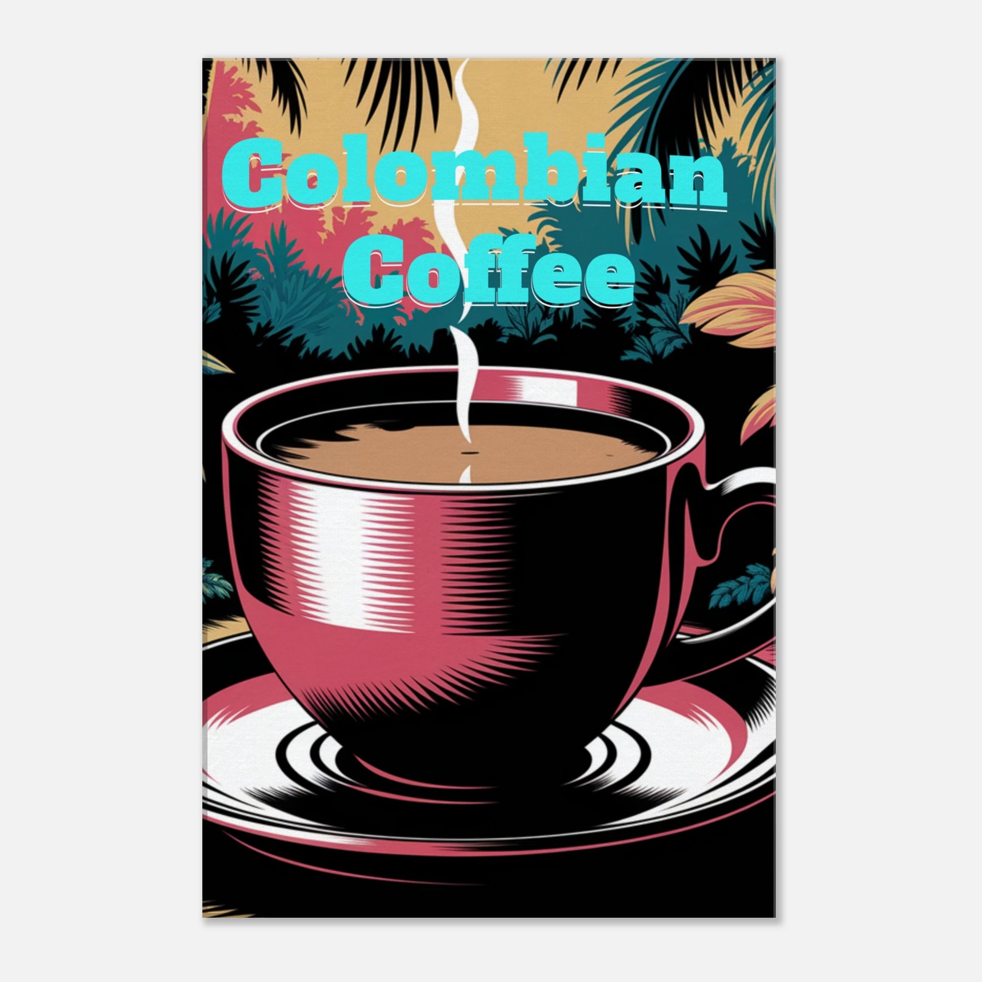 Colorful Colombian Coffee Canvas Wall Print by Java Good Coffee
