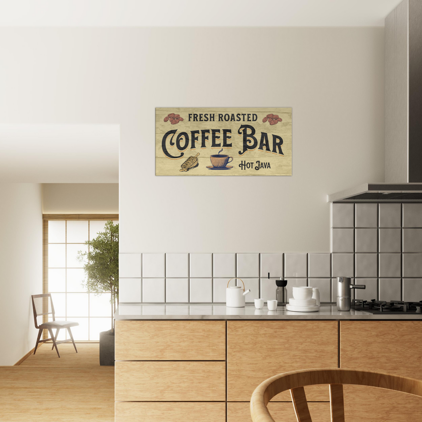Coffee Bar Canvas Wall Print