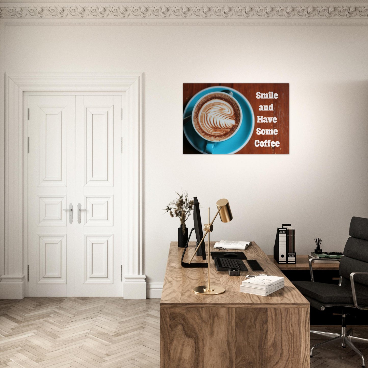 Smile and Have Some Coffee Canvas Wall Prints - Java Good Coffee