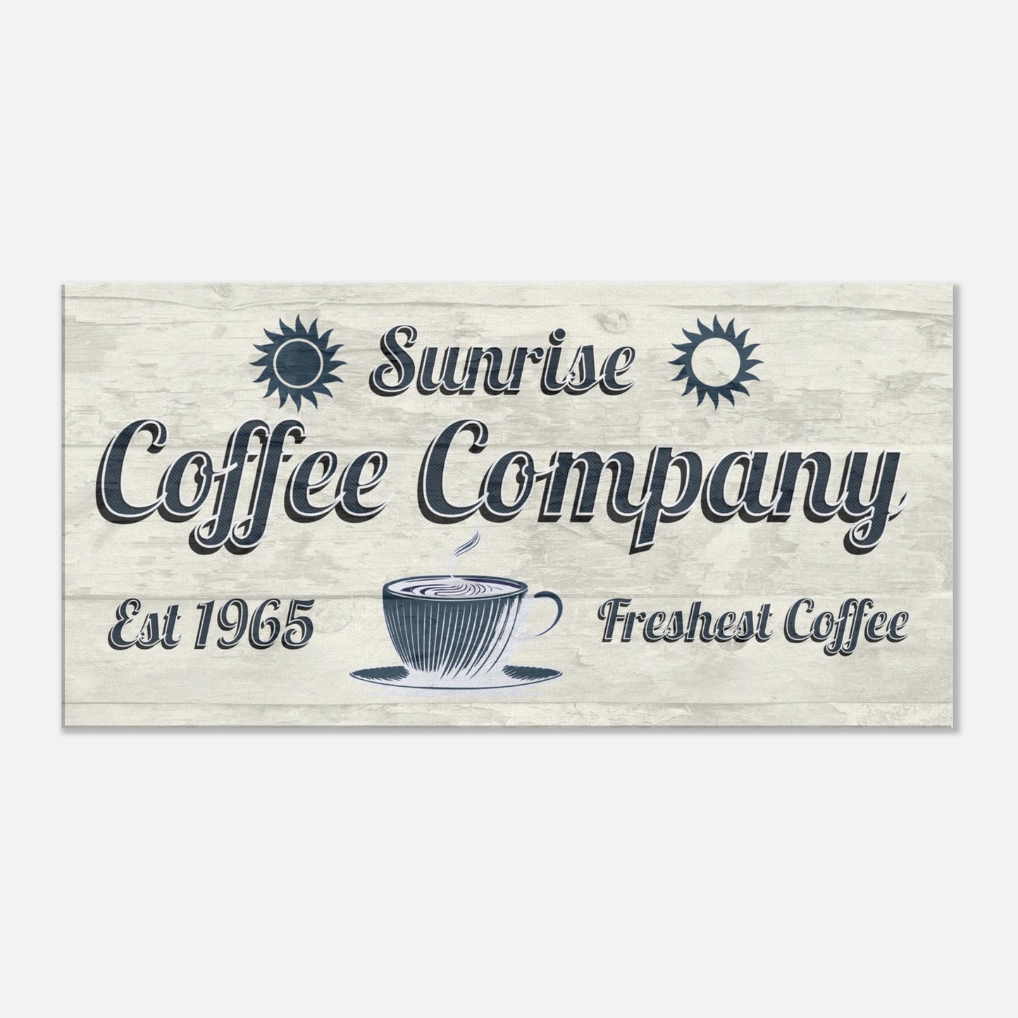 Sunrise Coffee Company Canvas Wall Print at Java Good Coffee