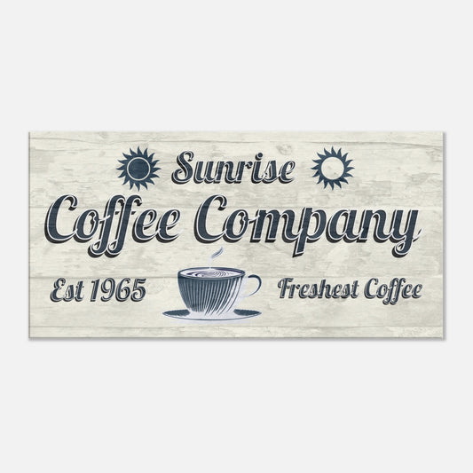 Sunrise Coffee Company Canvas Wall Print at Java Good Coffee