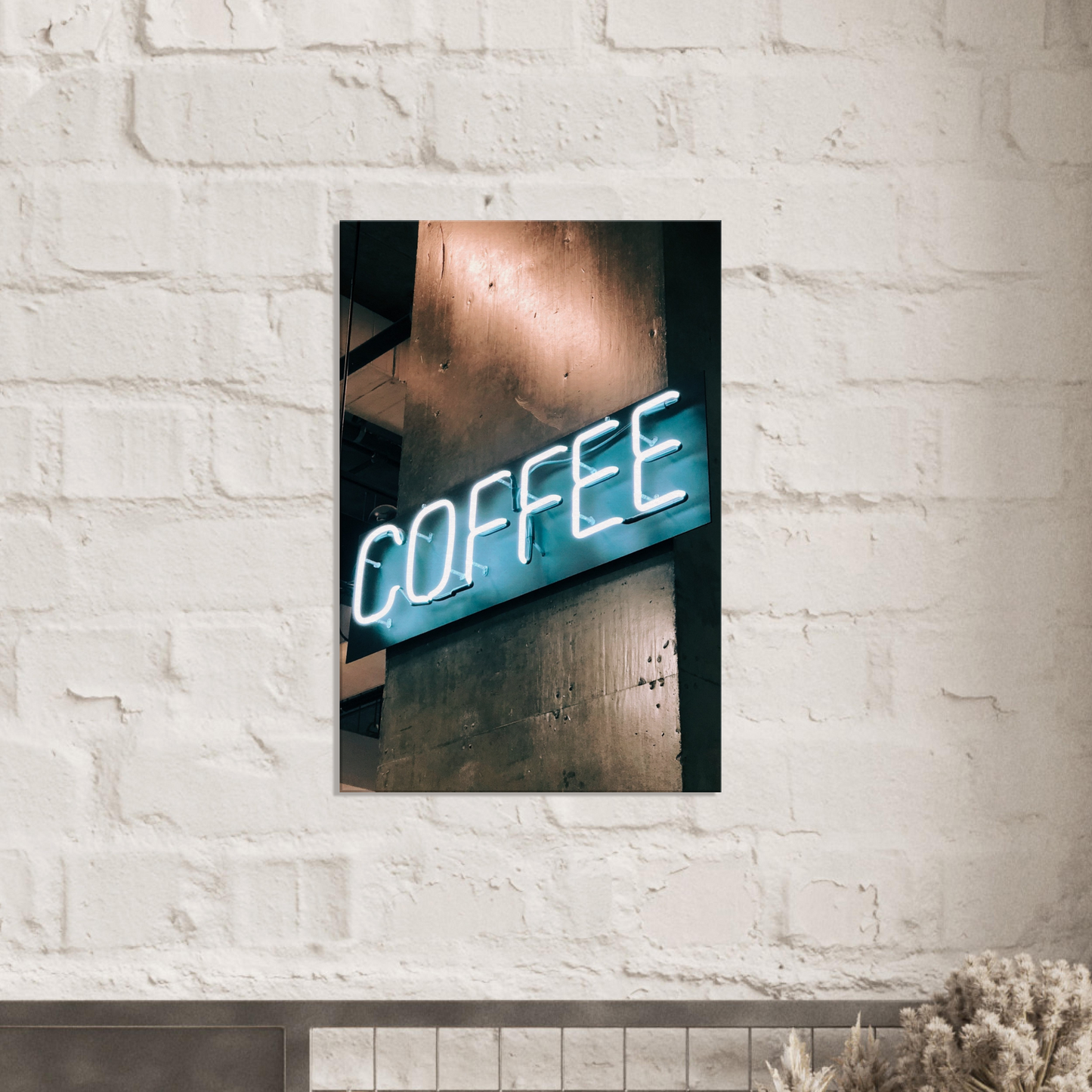 Neon Coffee Sign Canvas Wall Print at Java Good Coffee