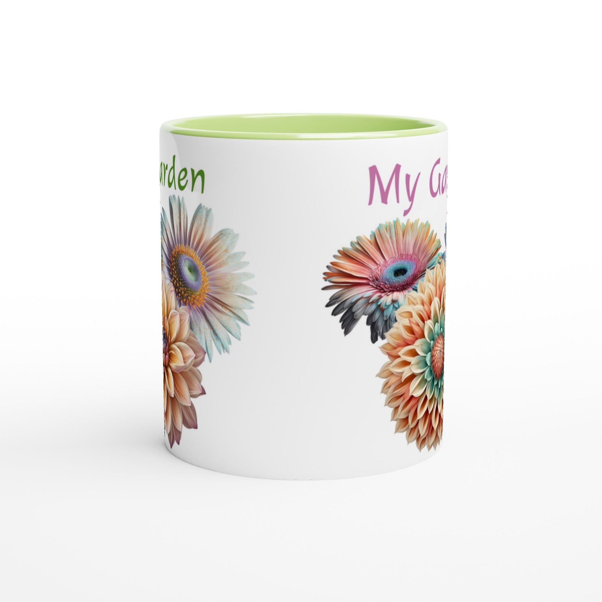 My Garden 11oz Green Ceramic Mug  Java Good Coffee