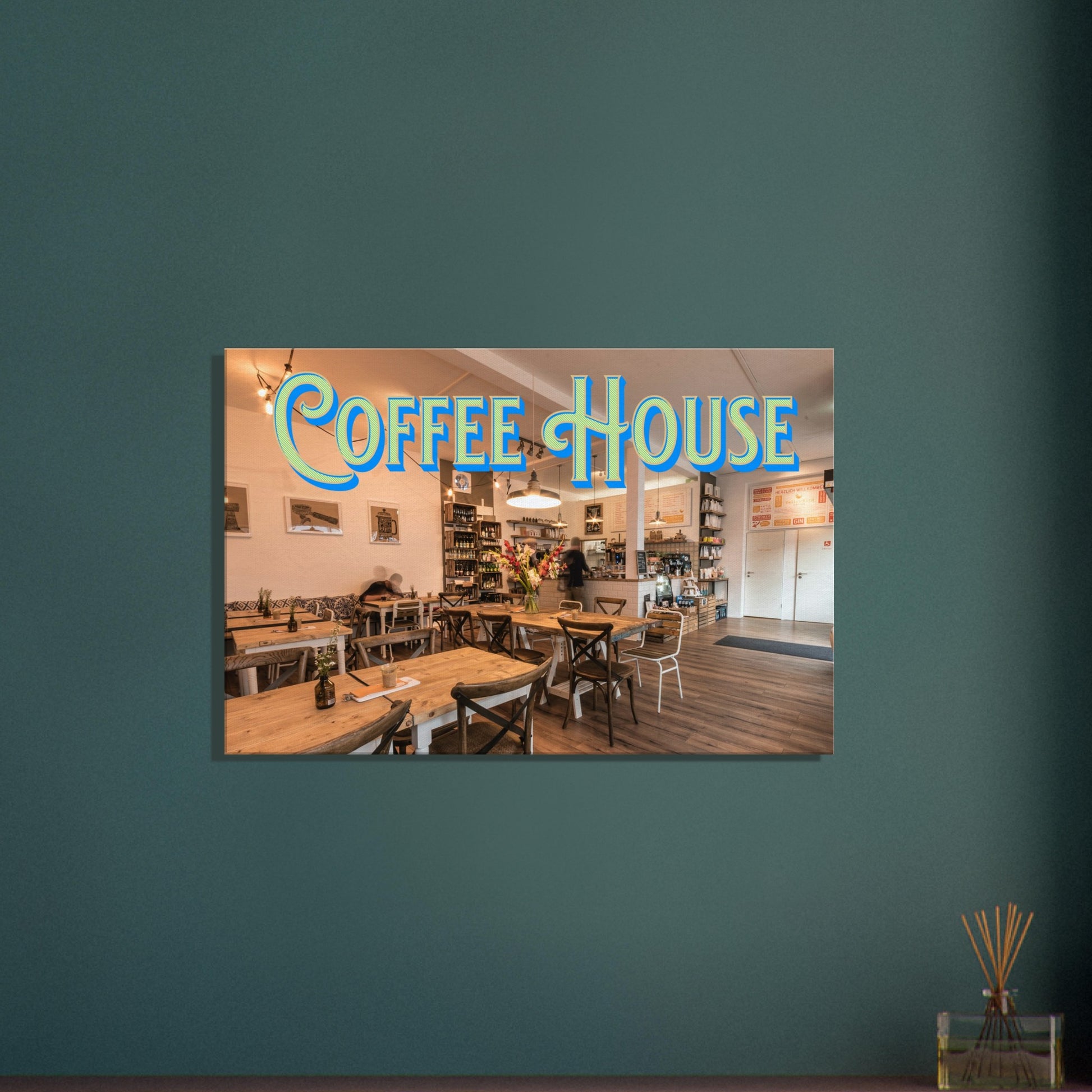 Coffee House Shop Canvas Wall Print at Java Good Coffee