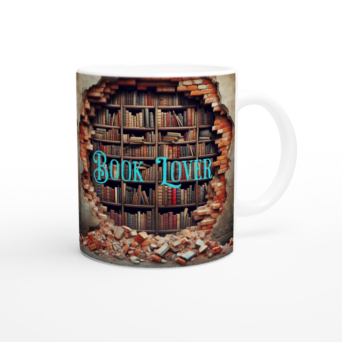 Hidden Book Lover White 11oz Ceramic Mug at Java Good Coffee