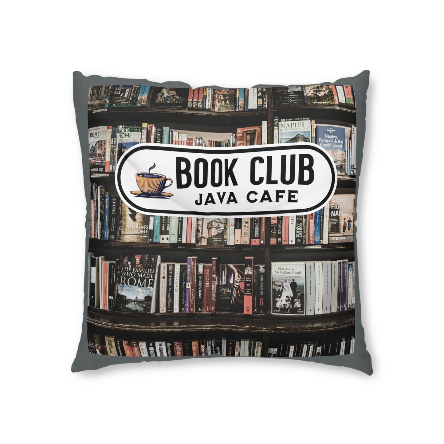 Book Club Tufted Floor Pillow, Square -at Java Good Coffee