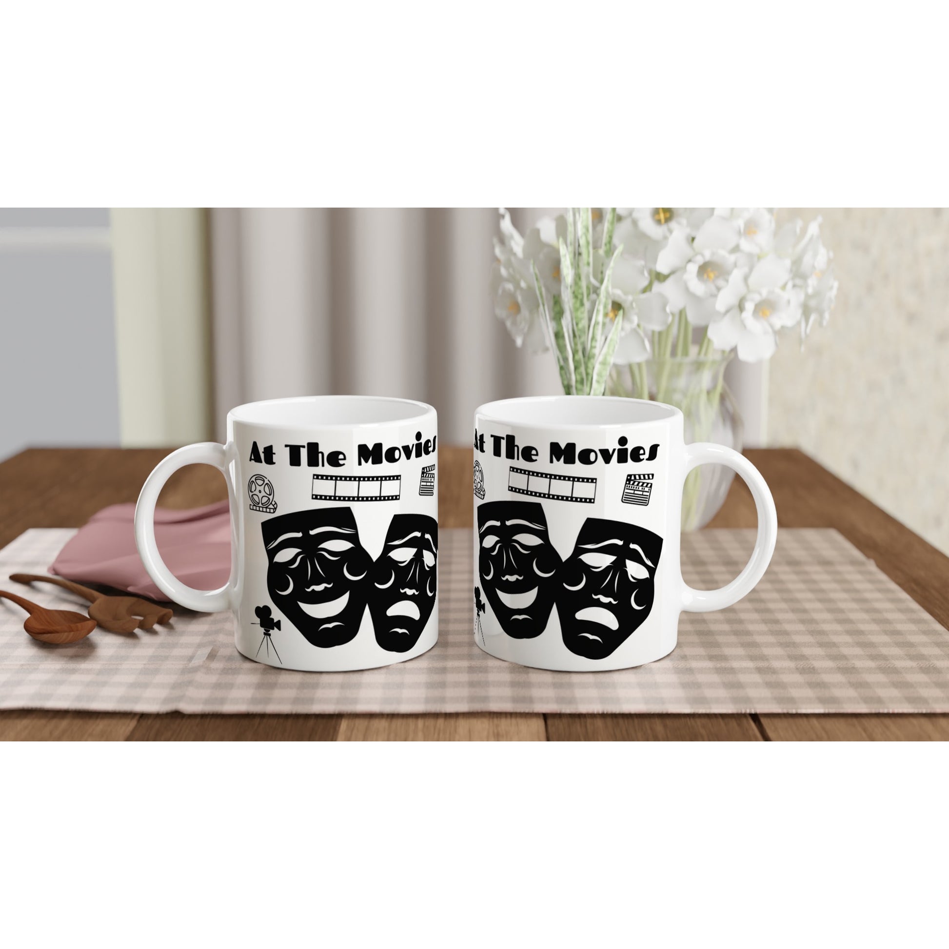 At the Movies White 11oz Ceramic Mug on Java Good Coffee