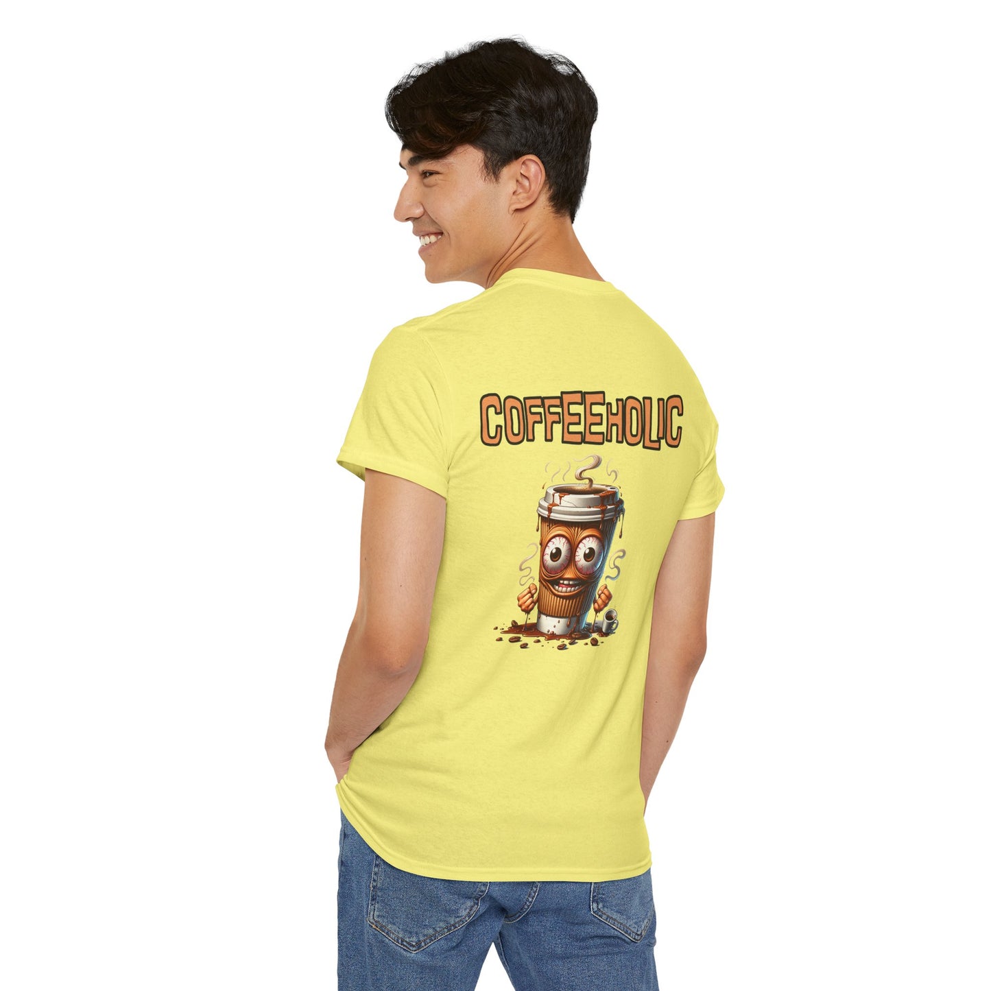 Coffeeholic Crazy Unisex Heavy Cotton Tee