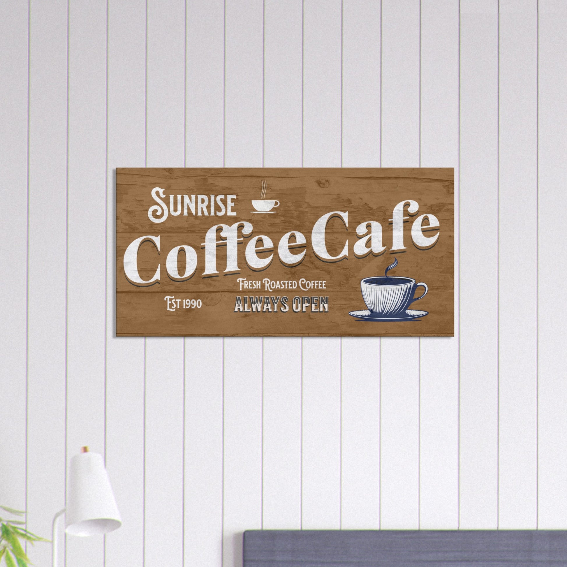 Sunrise Coffee Cafe Canvas Wall Print by Java Good Coffee