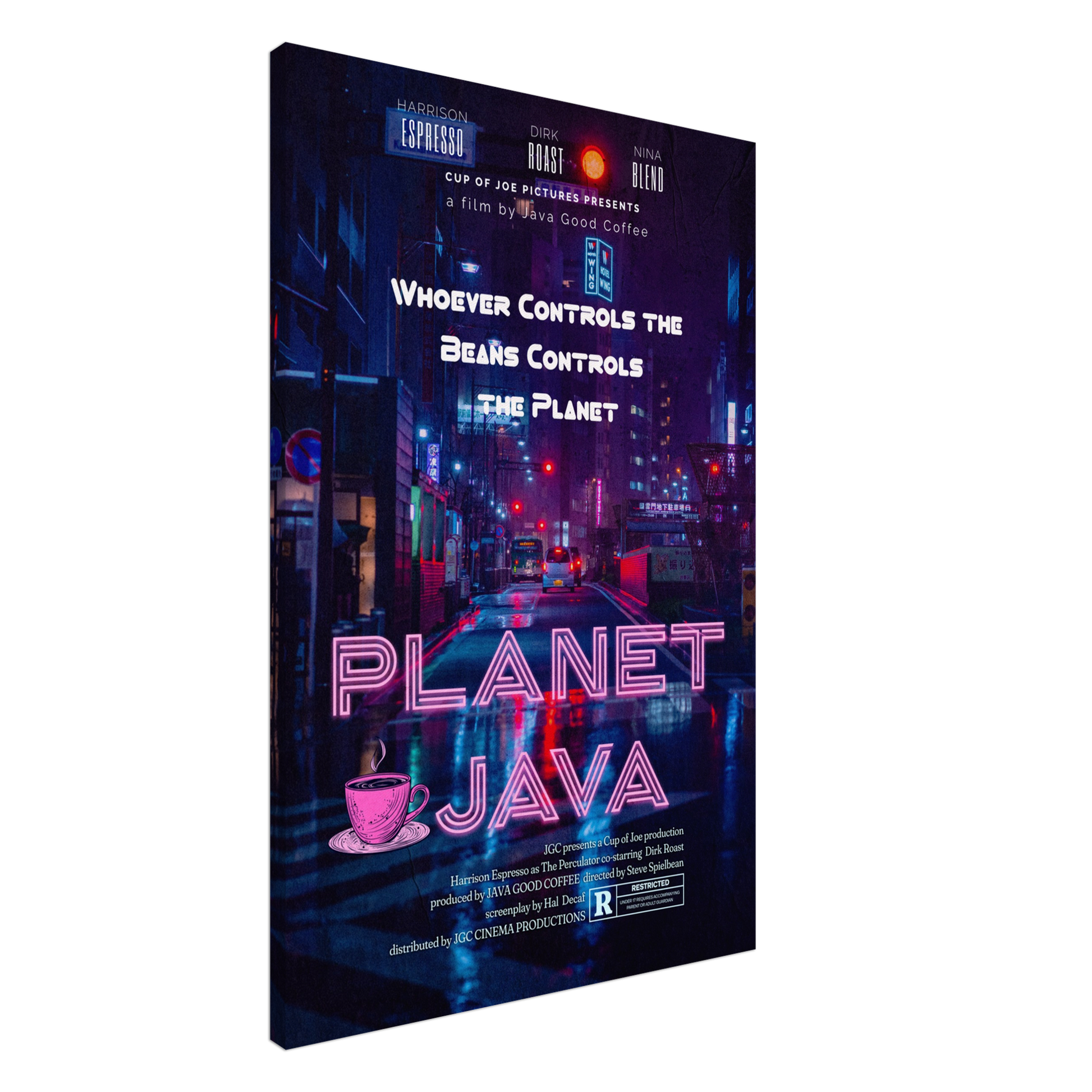 Planet Java Movie Canvas Wall Print