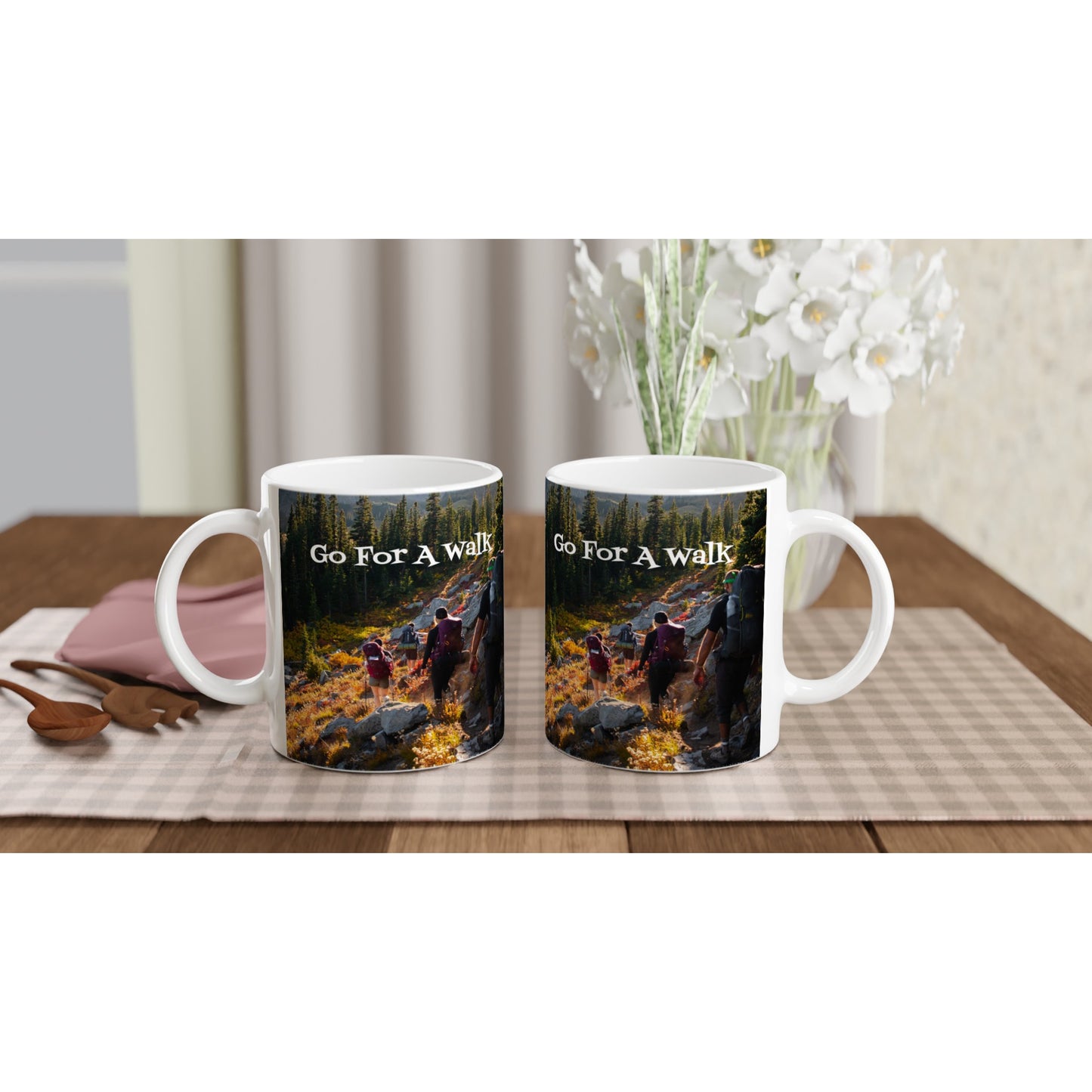 Go For A Walk White 11oz Ceramic Mug