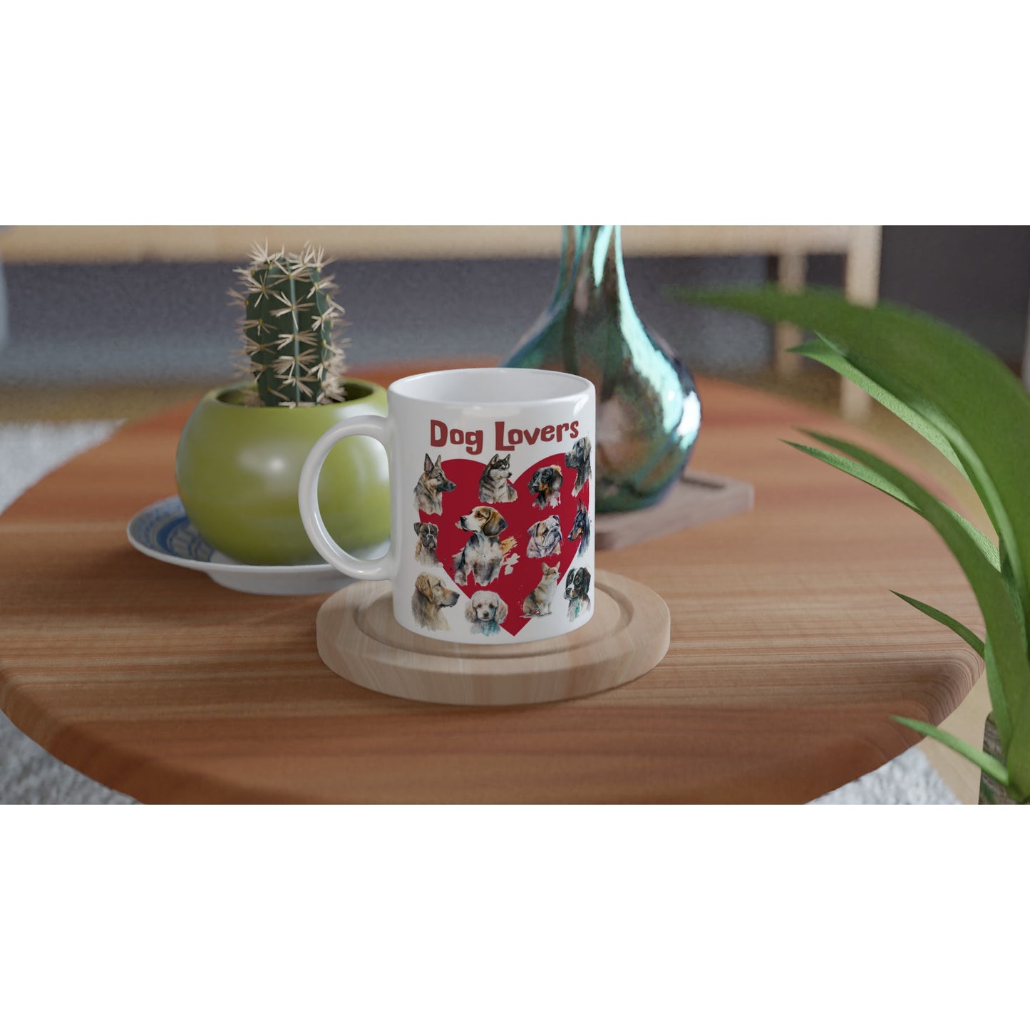 Dog Lovers White 11oz Ceramic Mug - Java Good Coffee