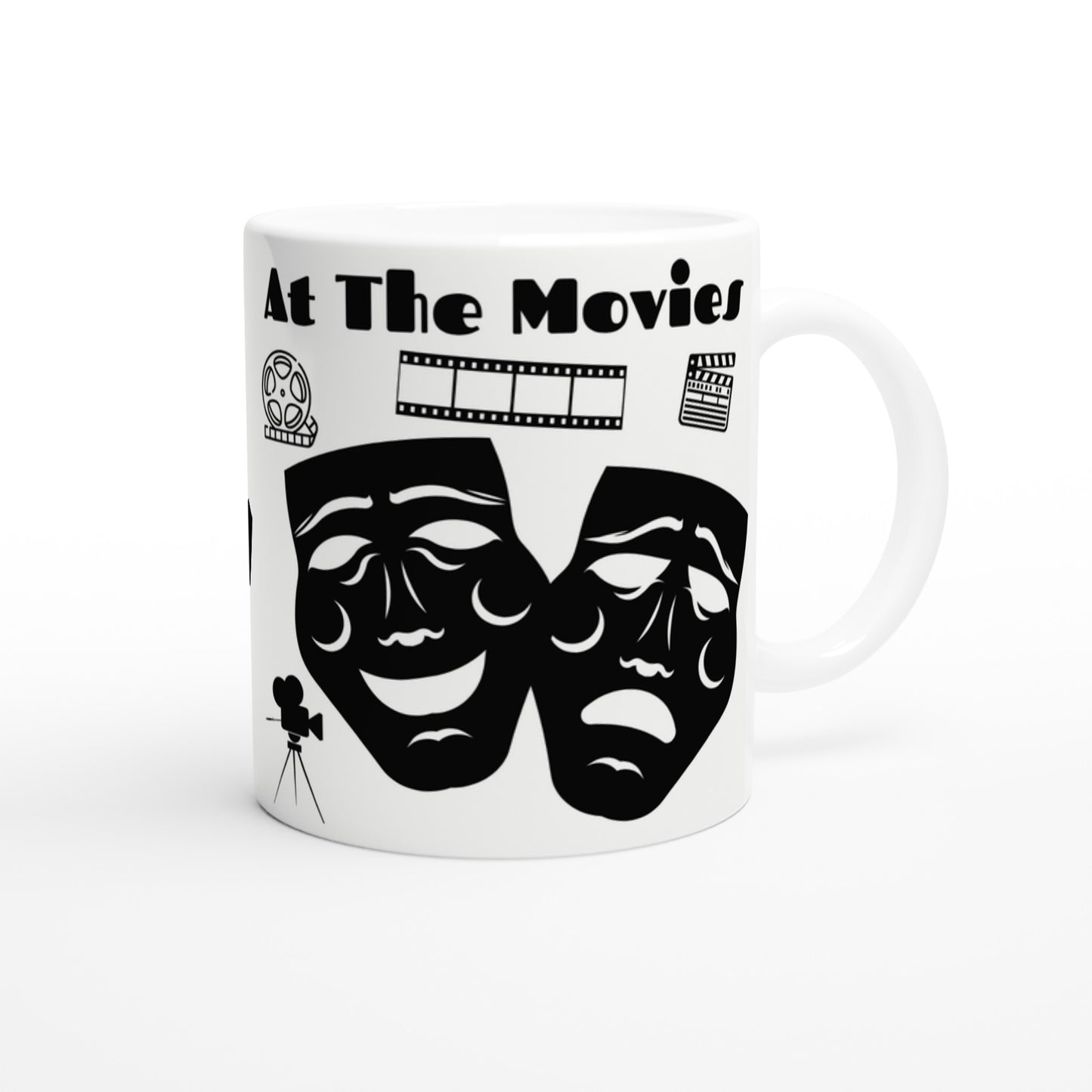 At the Movies White 11oz Ceramic Mug at Java Good Coffee