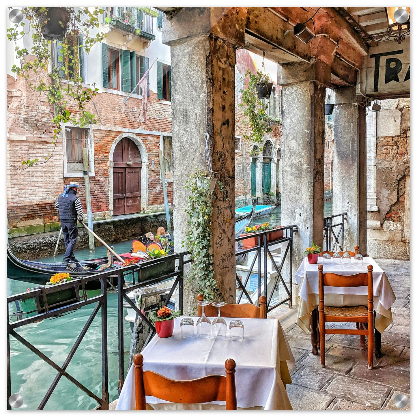 Venice Cafe Acrylic Wall Print by Java Good Coffee