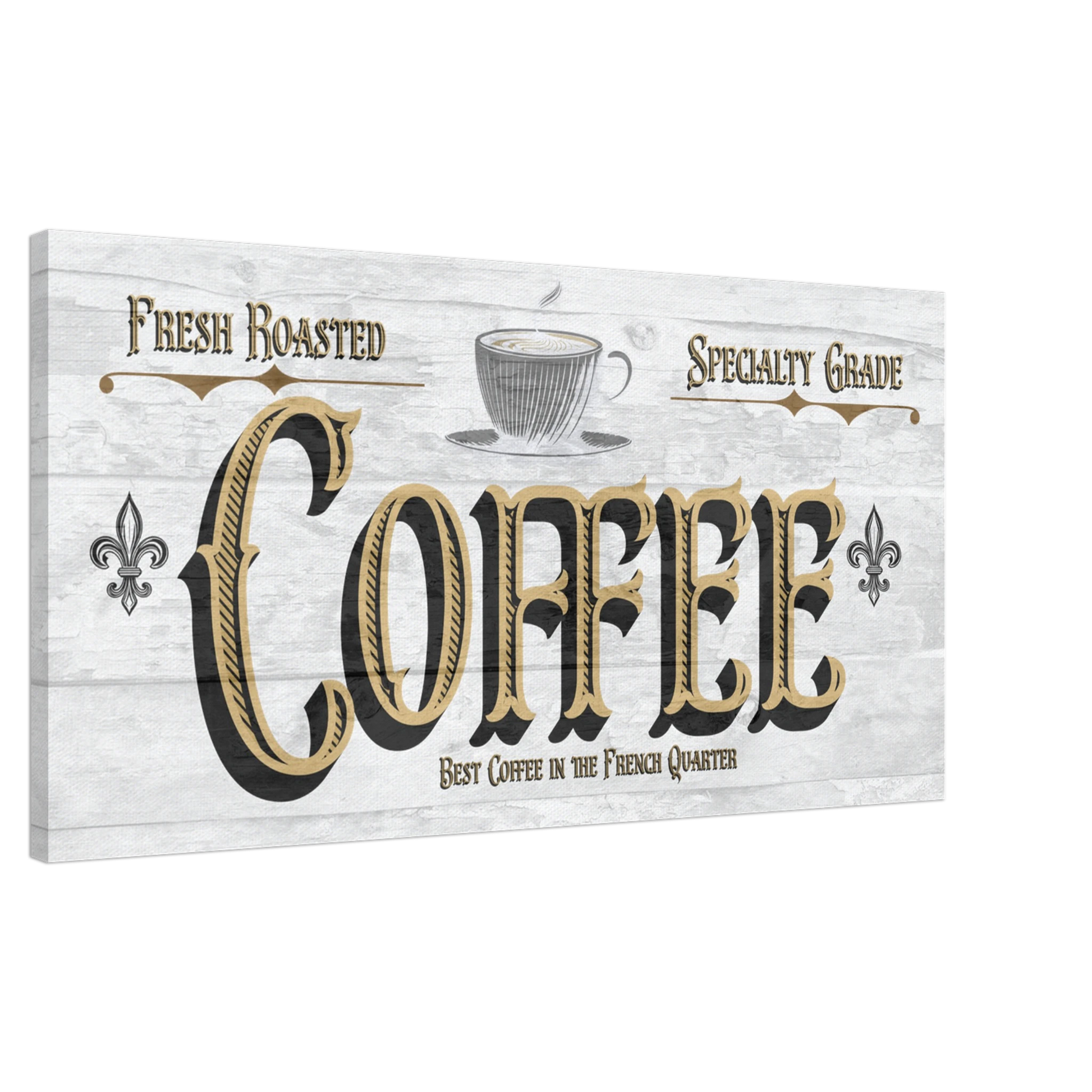 French Quarter Coffee Canvas Wall Print Java Good Coffee