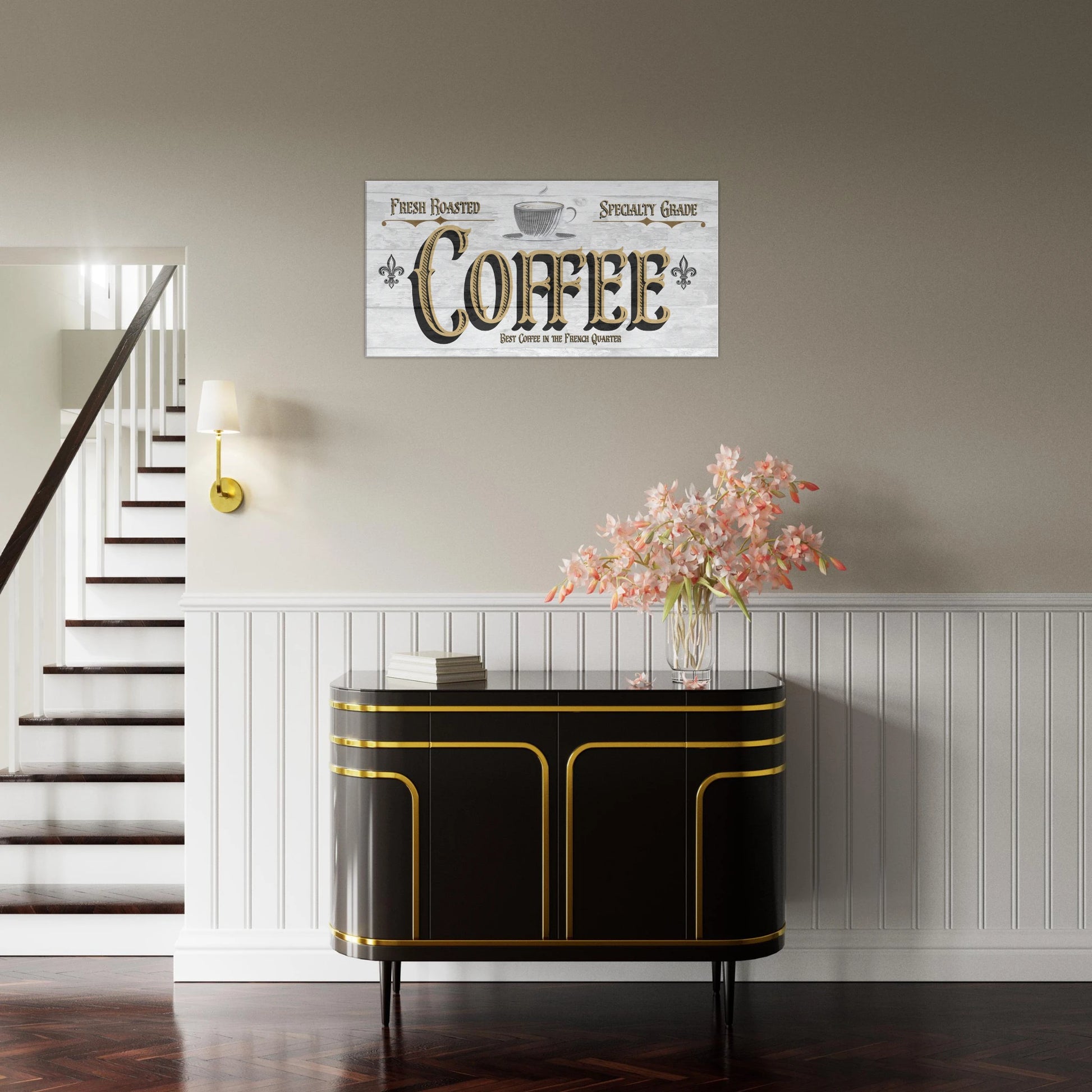 French Quarter Coffee Canvas Wall Print on Java Good Coffee