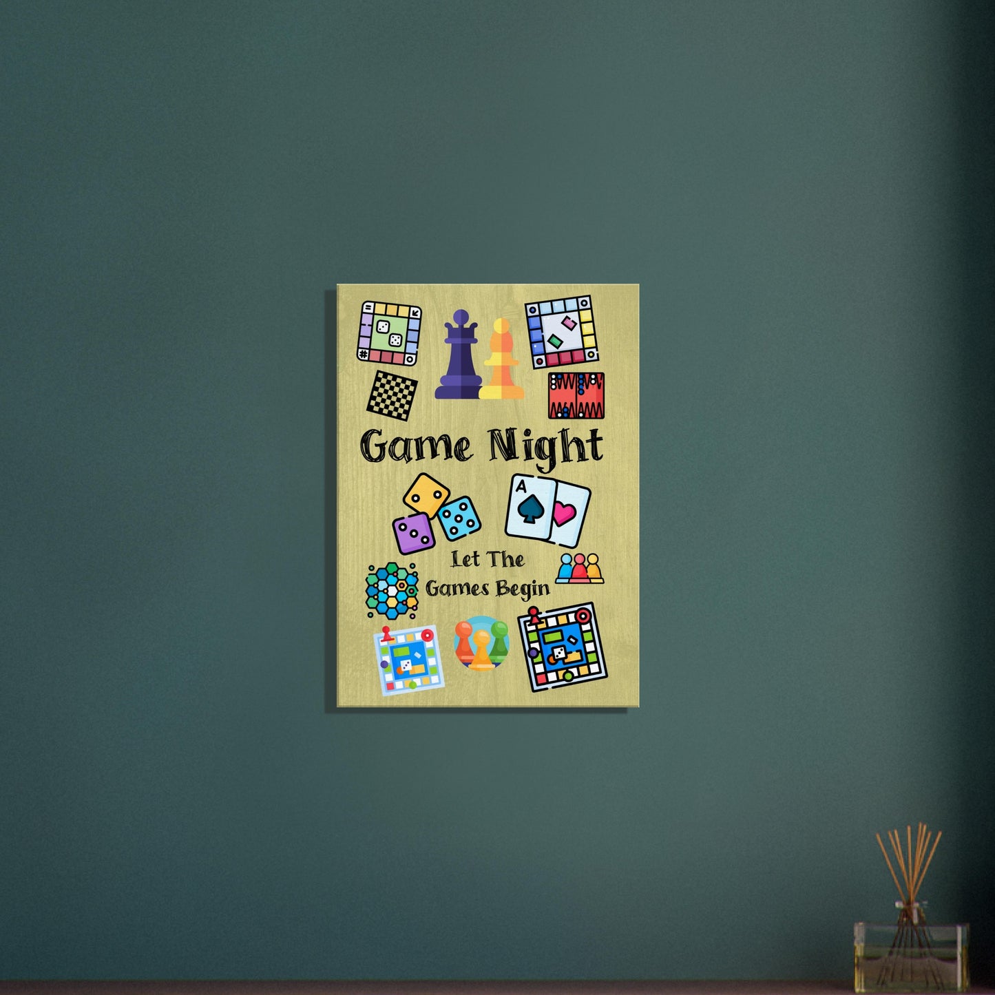 Game Night Canvas Wall Print Java good Coffee