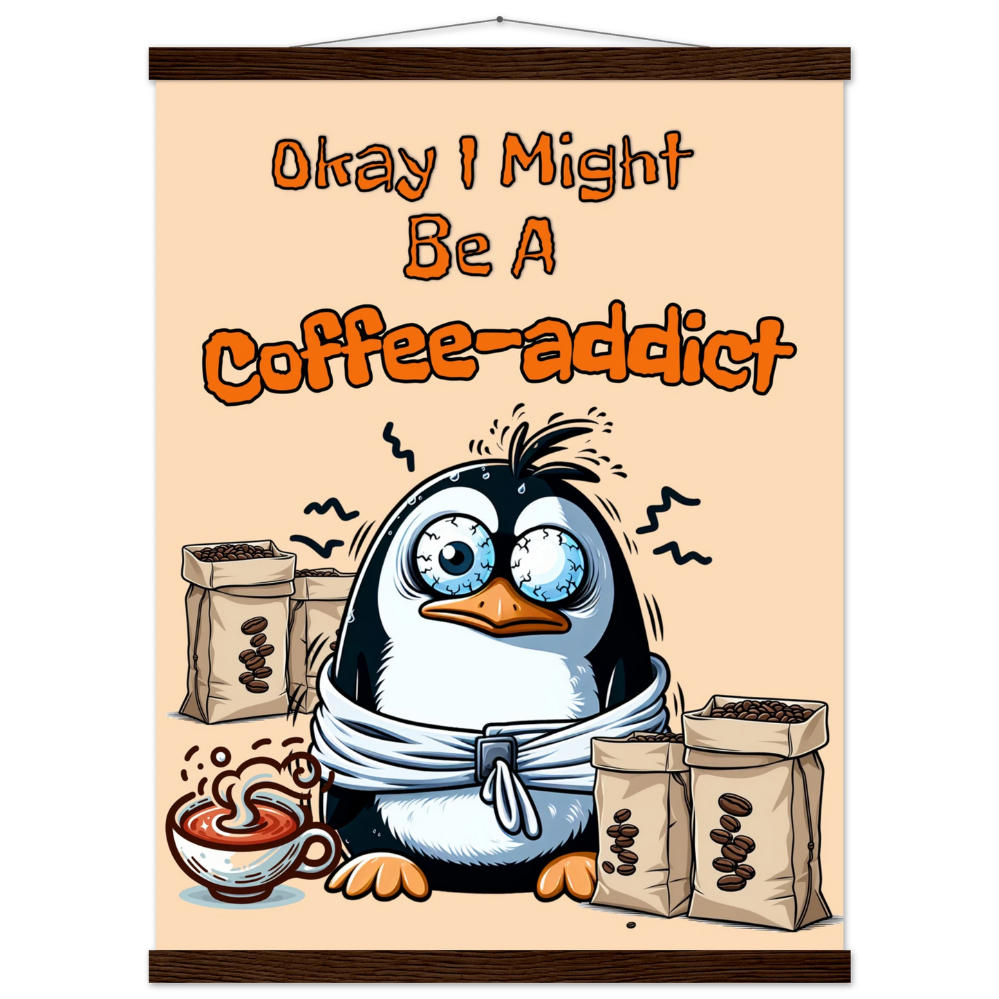 Coffee Addict Premium Matte Paper Poster with Hanger by Java Good Coffee