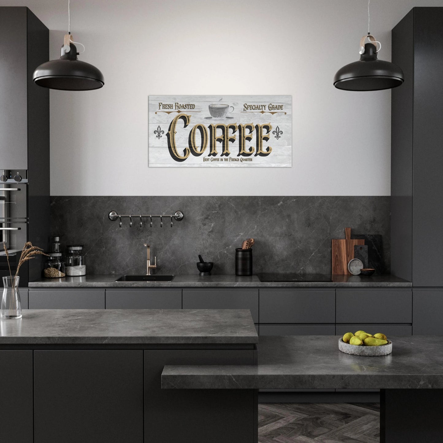 French Quarter Coffee Canvas Wall Print by Java Good Coffee