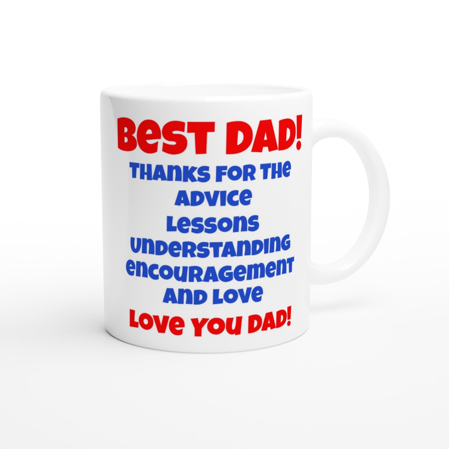 Best Dad White 11oz Ceramic Mug at Java Good Coffee