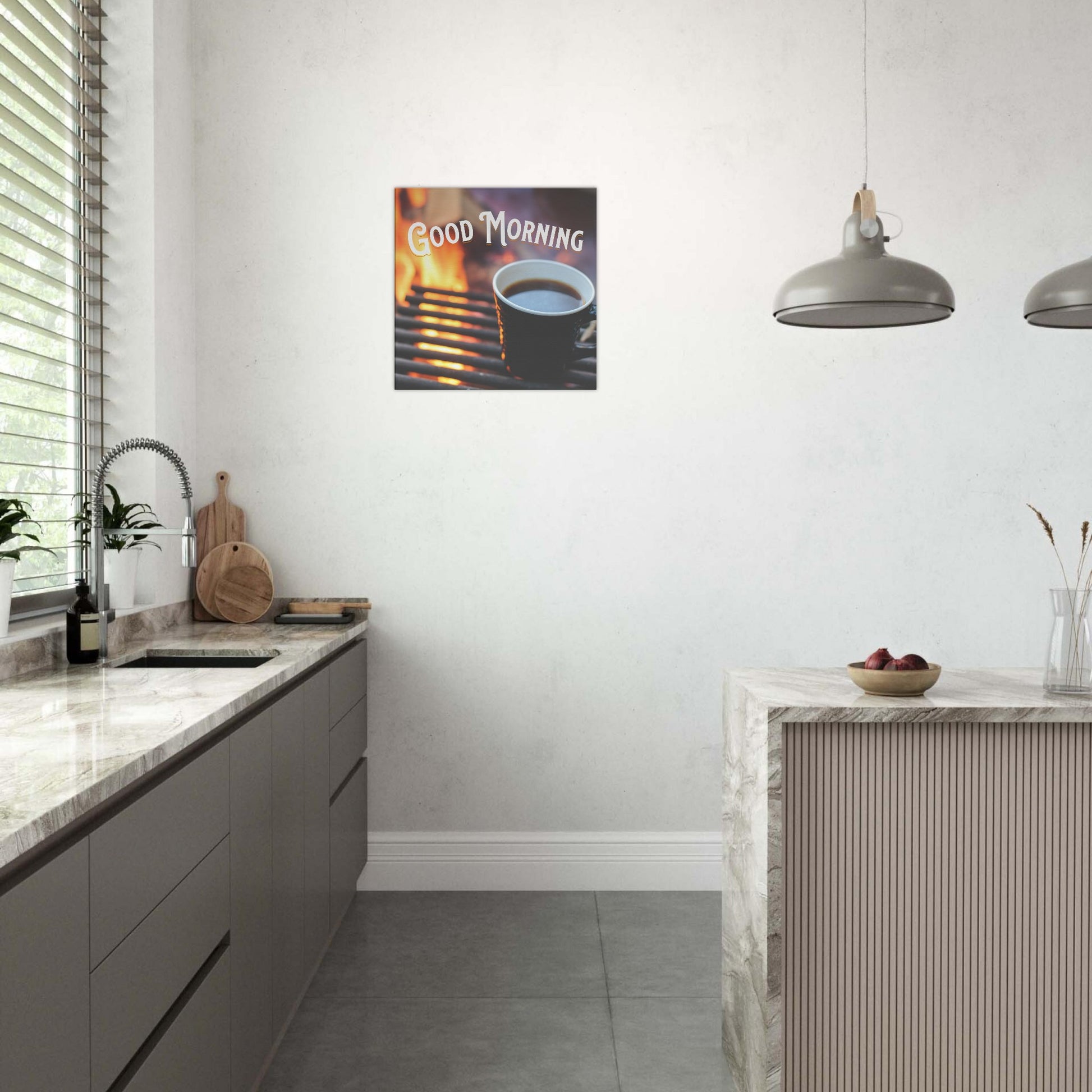 Good Morning Canvas Wall Print - Java Good Coffee