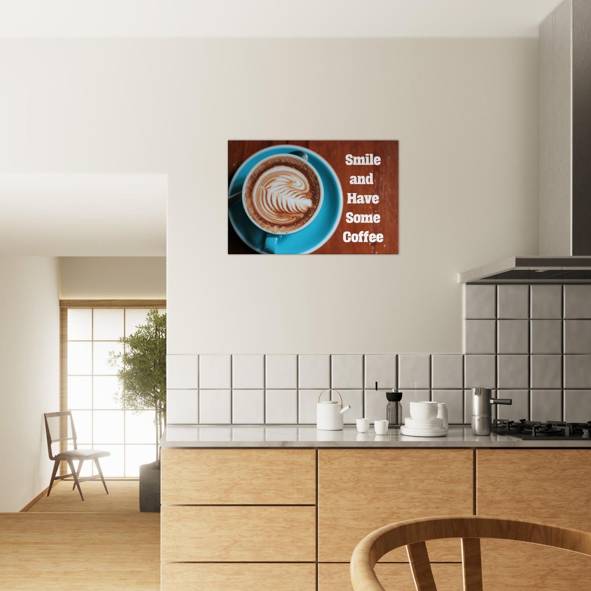 Smile and Have Some Coffee Canvas Wall Prints Java Good Coffee
