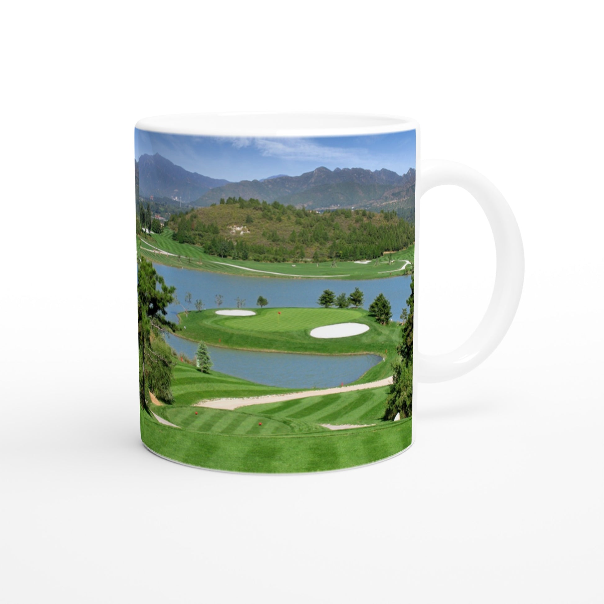 Par Three White 11oz Ceramic Mug by Java Good Coffee