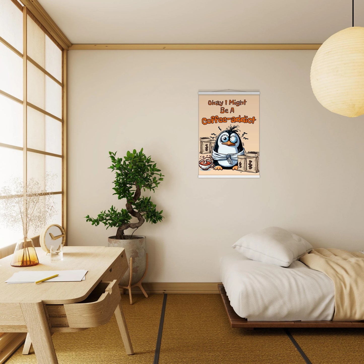 Coffee Addict Premium Matte Paper Poster with Hanger on Java Good Coffee