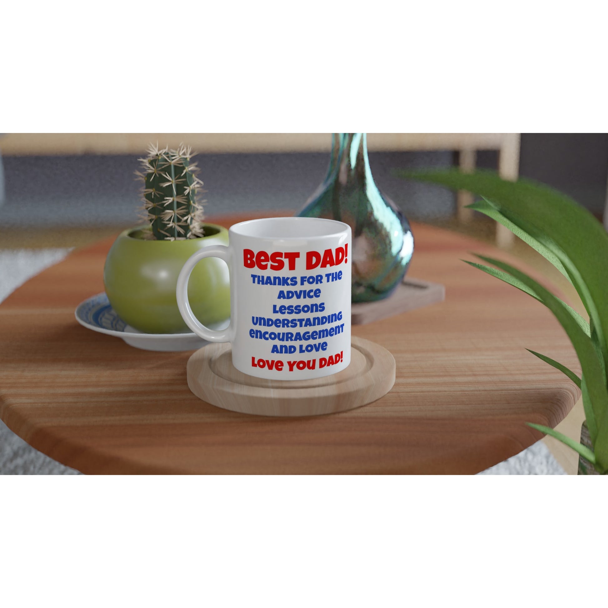 Best Dad White 11oz Ceramic Mug - Java Good Coffee
