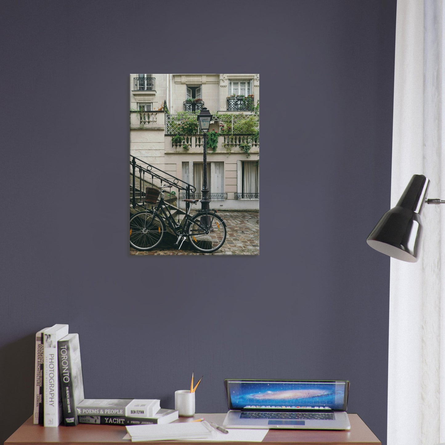 Paris Bicycle Canvas Wall Print on Java Good Coffee