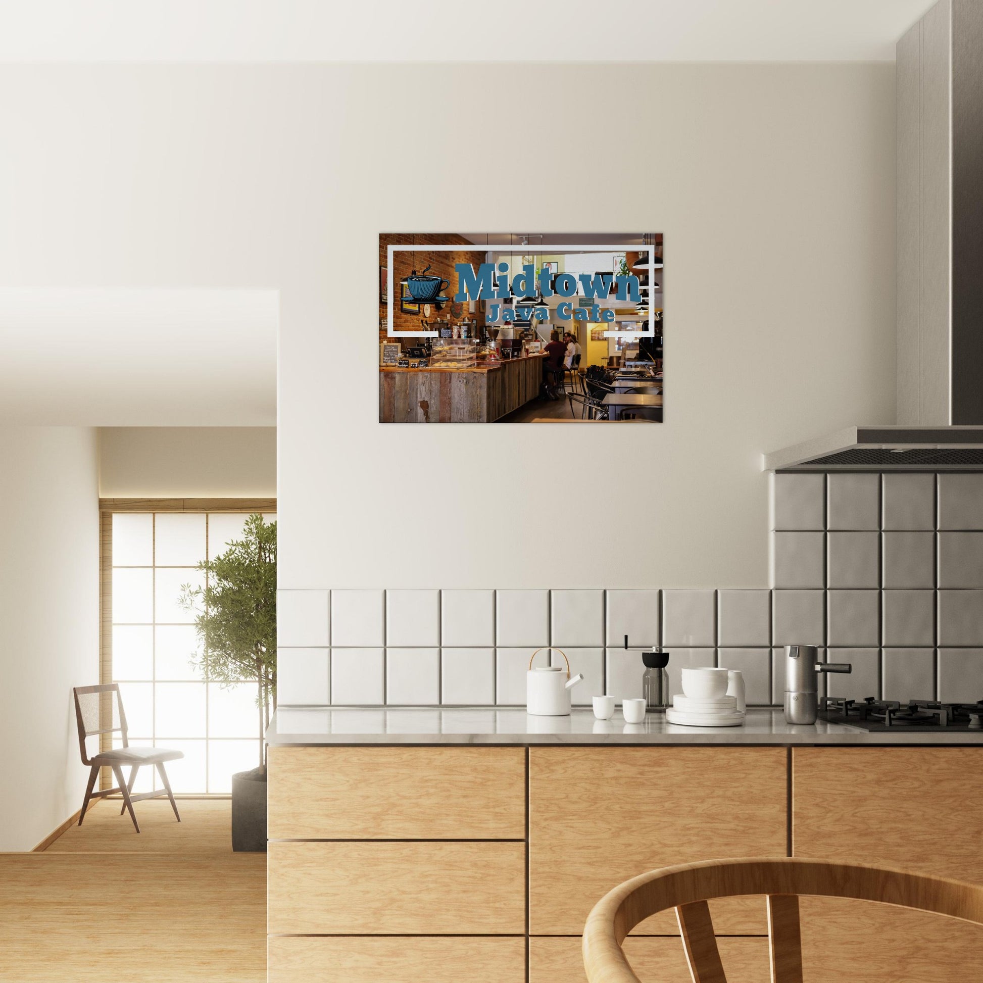 Midtown Java Cafe Canvas Wall Print