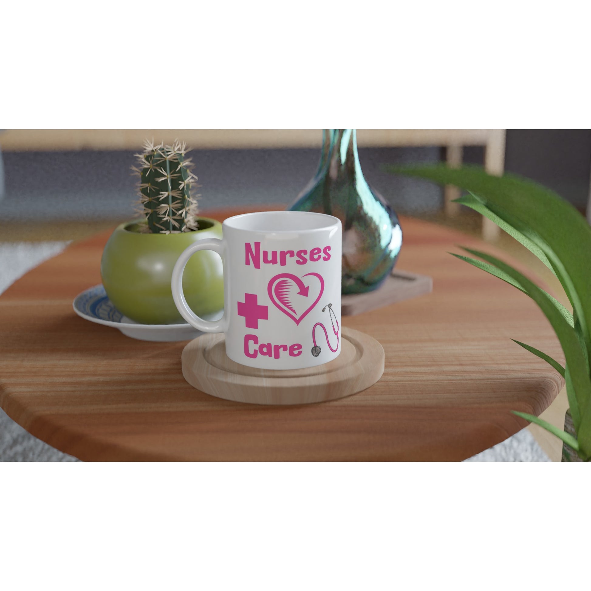 Nurses Care White 11oz Ceramic Mug - Java Good Coffee