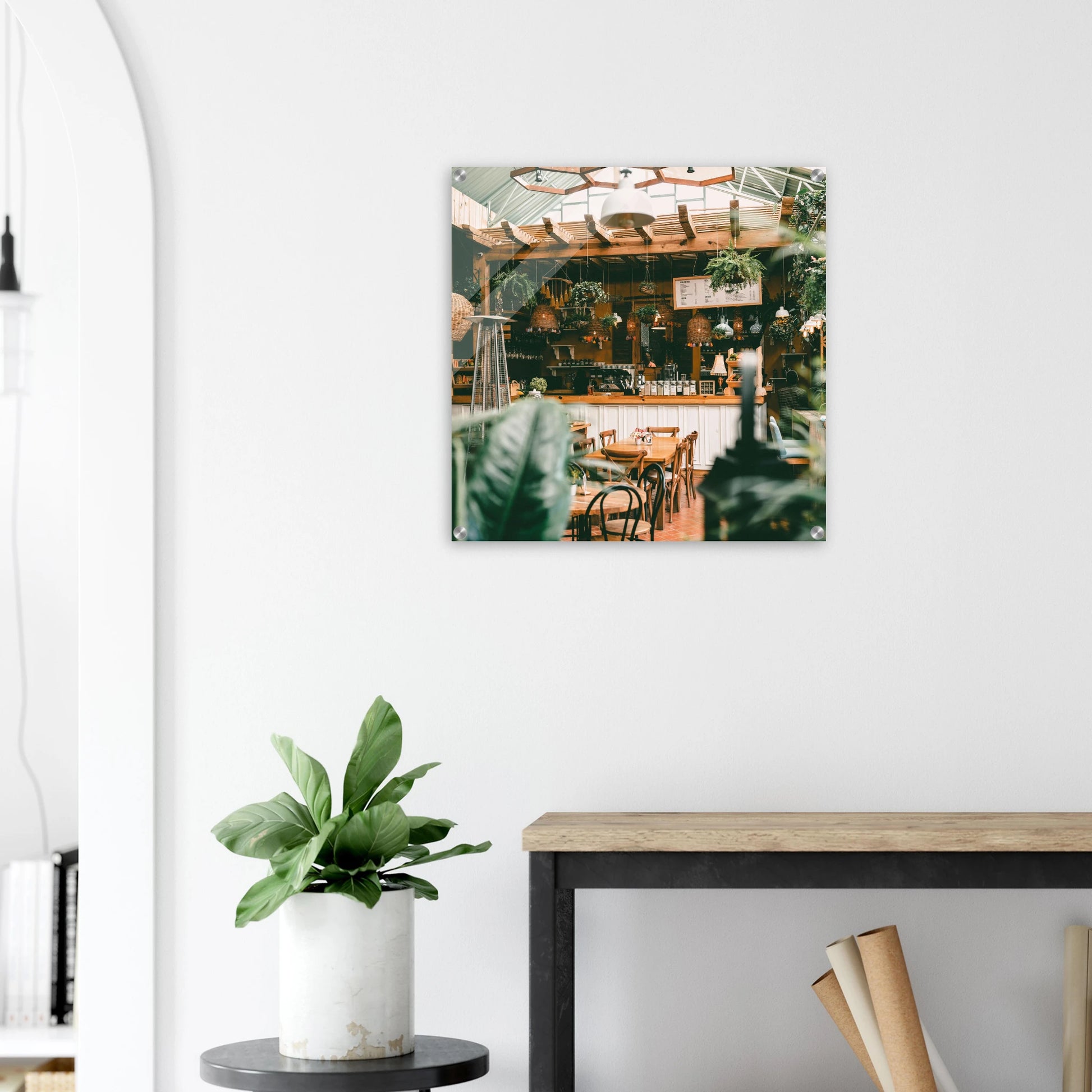Tranquil Coffee Cafe Acrylic Wall Print by Java Good