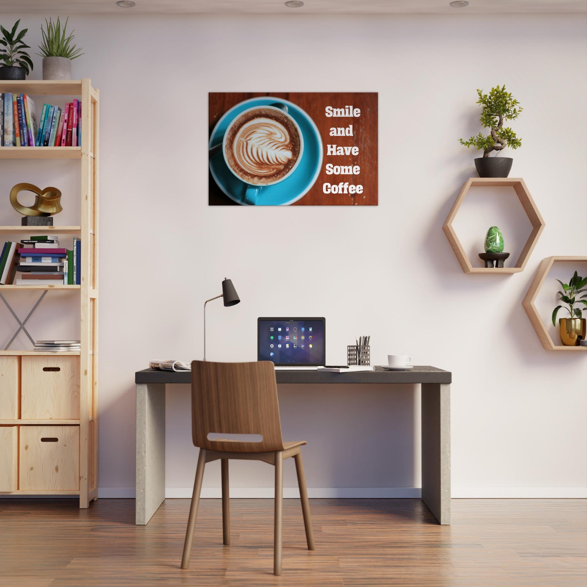 Smile and Have Some Coffee Canvas Wall Prints on Java Good Coffee