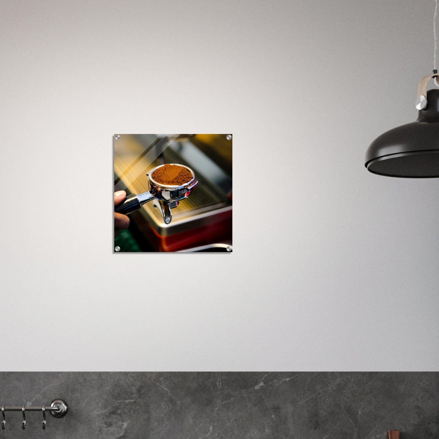 Fresh Ground Coffee Acrylic Print on Java Good Coffee