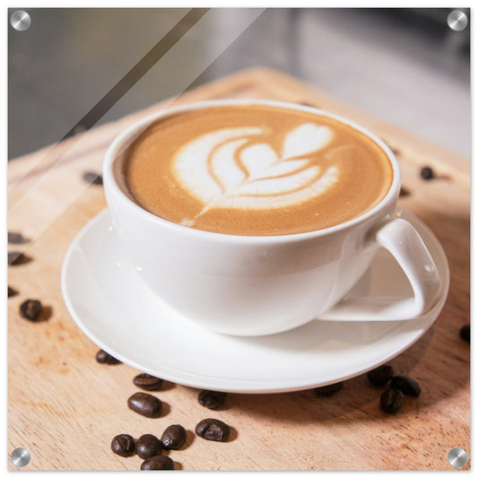 Coffee Cup and Saucer Acrylic Wall Print by Java Good Coffee
