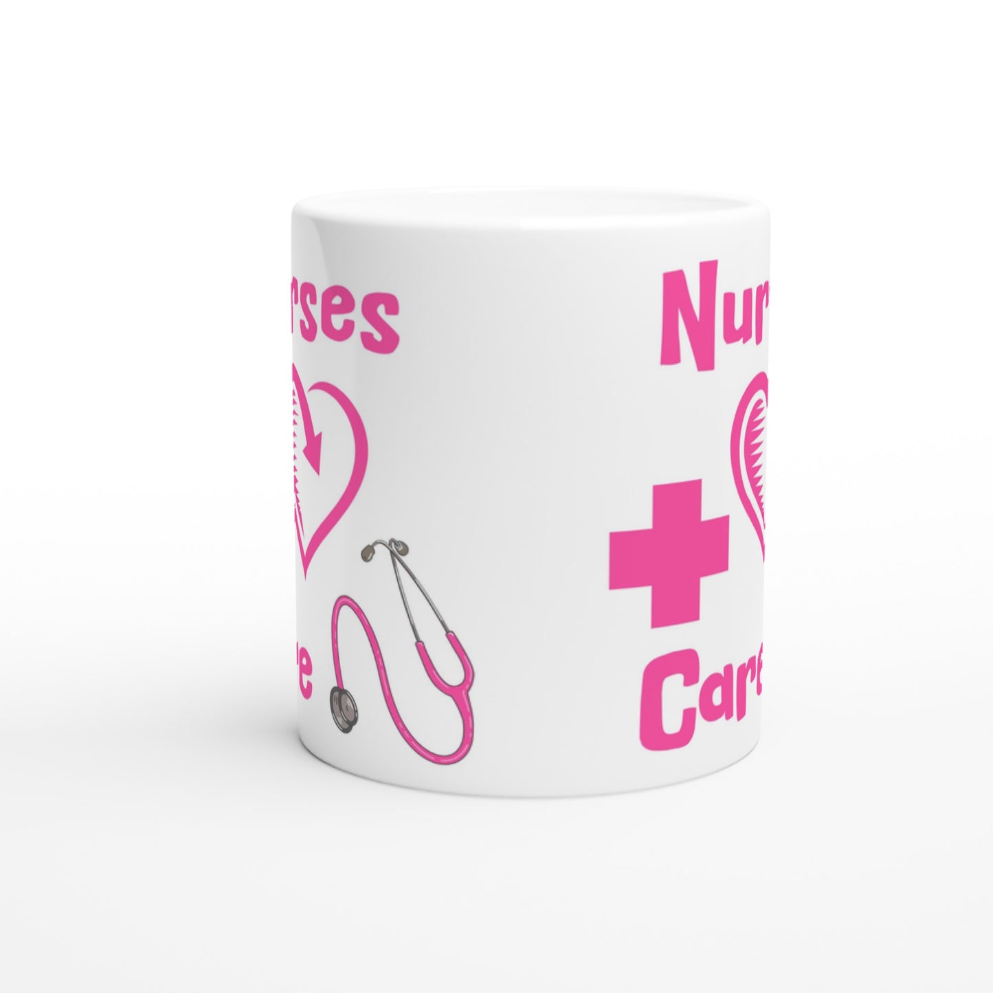 Nurses Care White 11oz Ceramic Mug Java Good Coffee