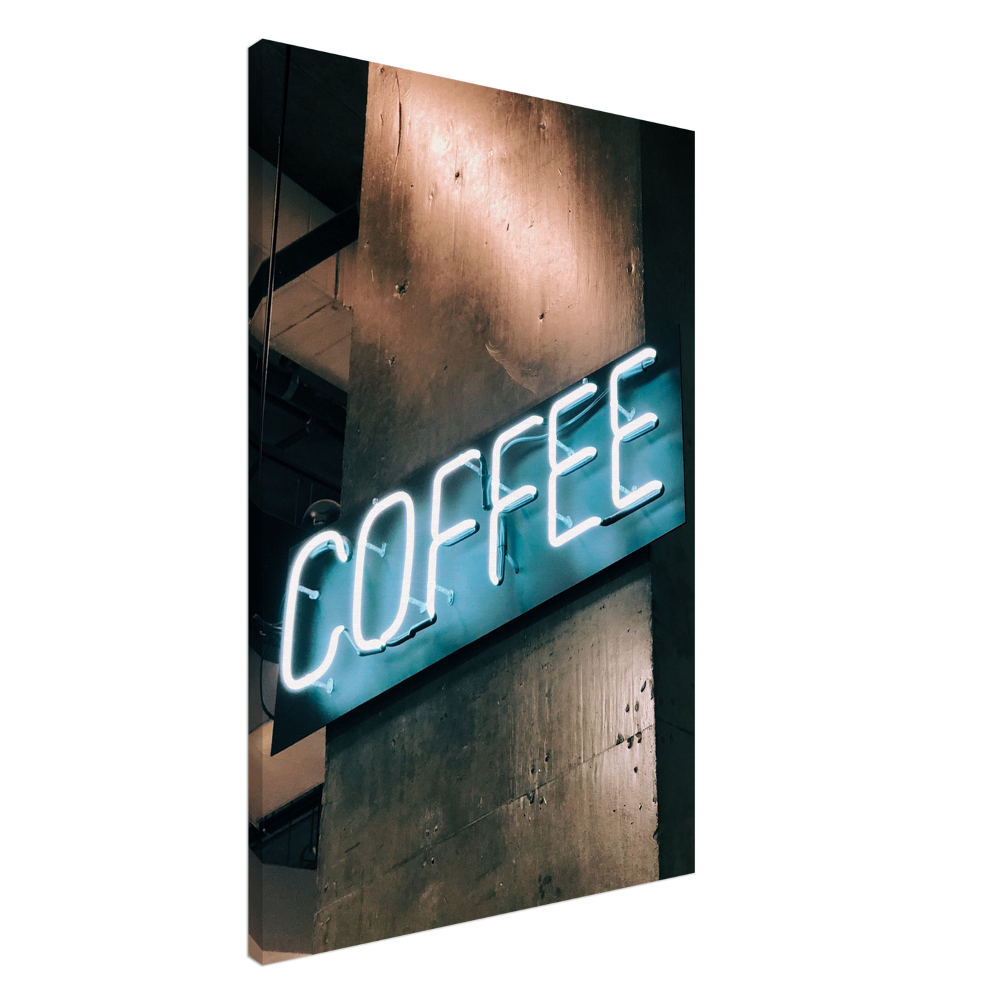 Neon Coffee Sign Canvas Wall Print Java Good Coffee