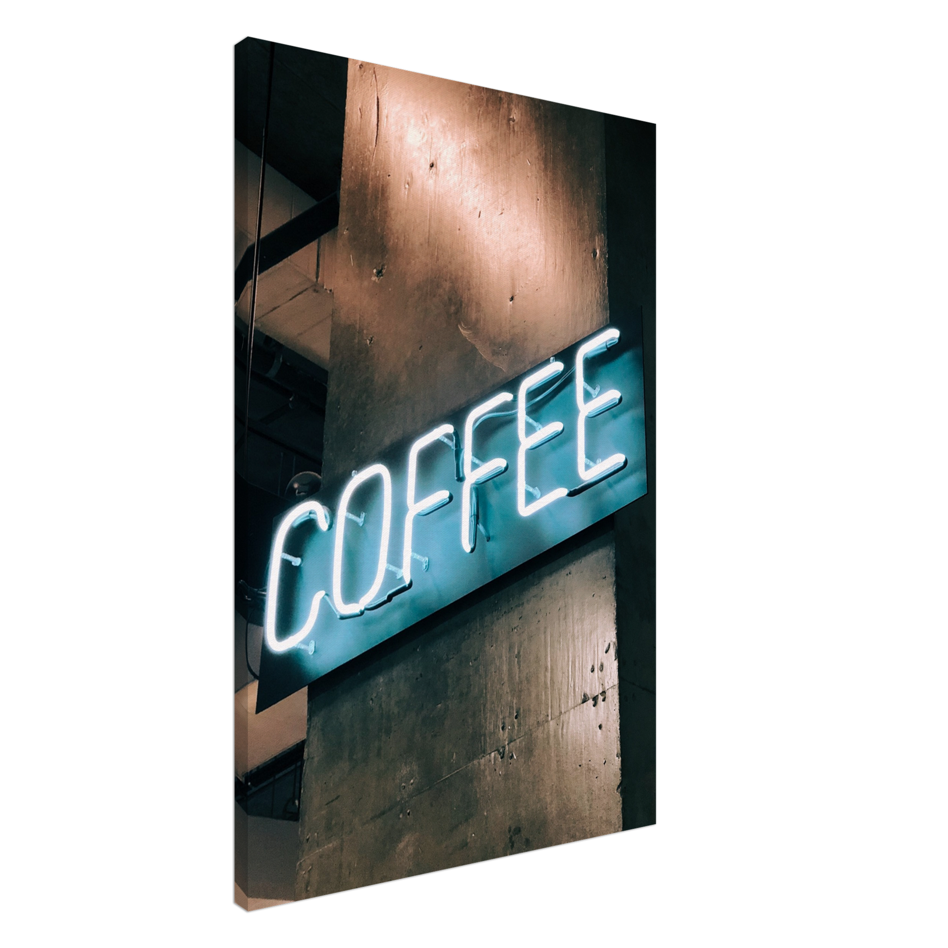 Neon Coffee Sign Canvas Wall Print Java Good Coffee