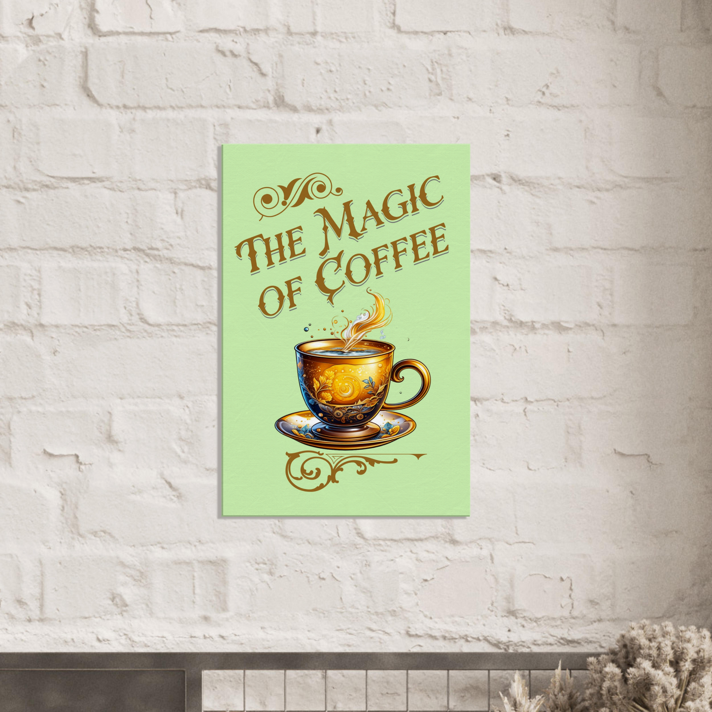 The Magic of Coffee Canvas Wall Print