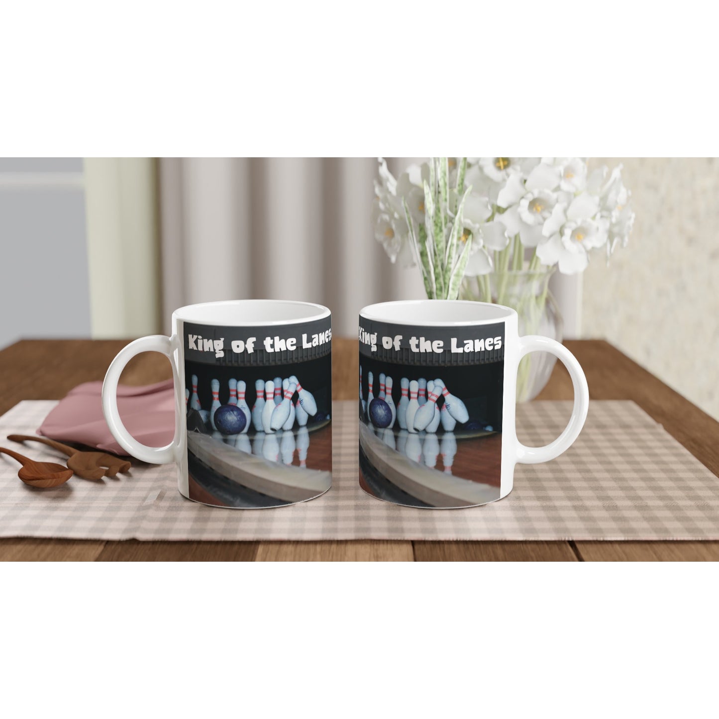 King of the Lanes White 11oz Ceramic Mug
