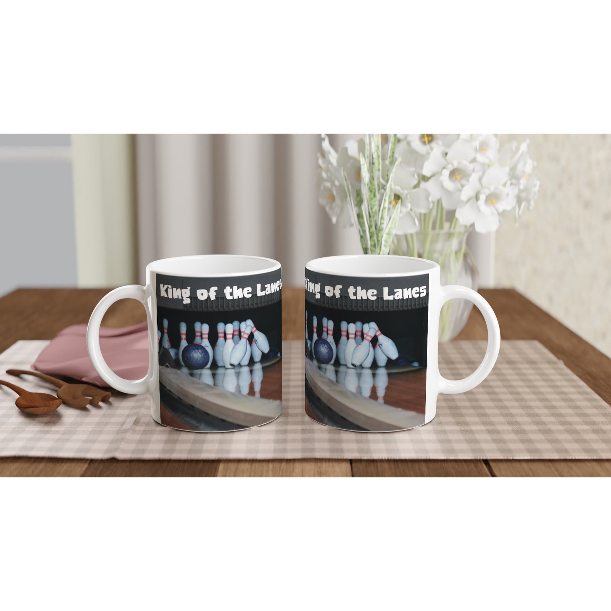 King of the Lanes White 11oz Ceramic Mug