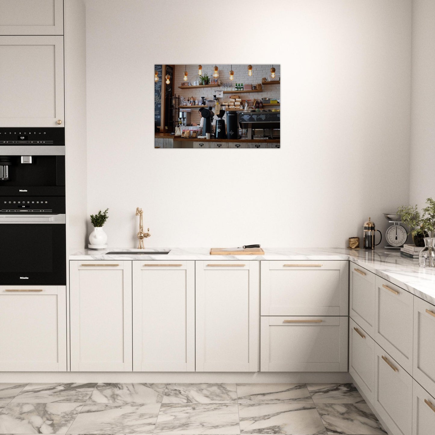 Java Cafe Counter Canvas Print