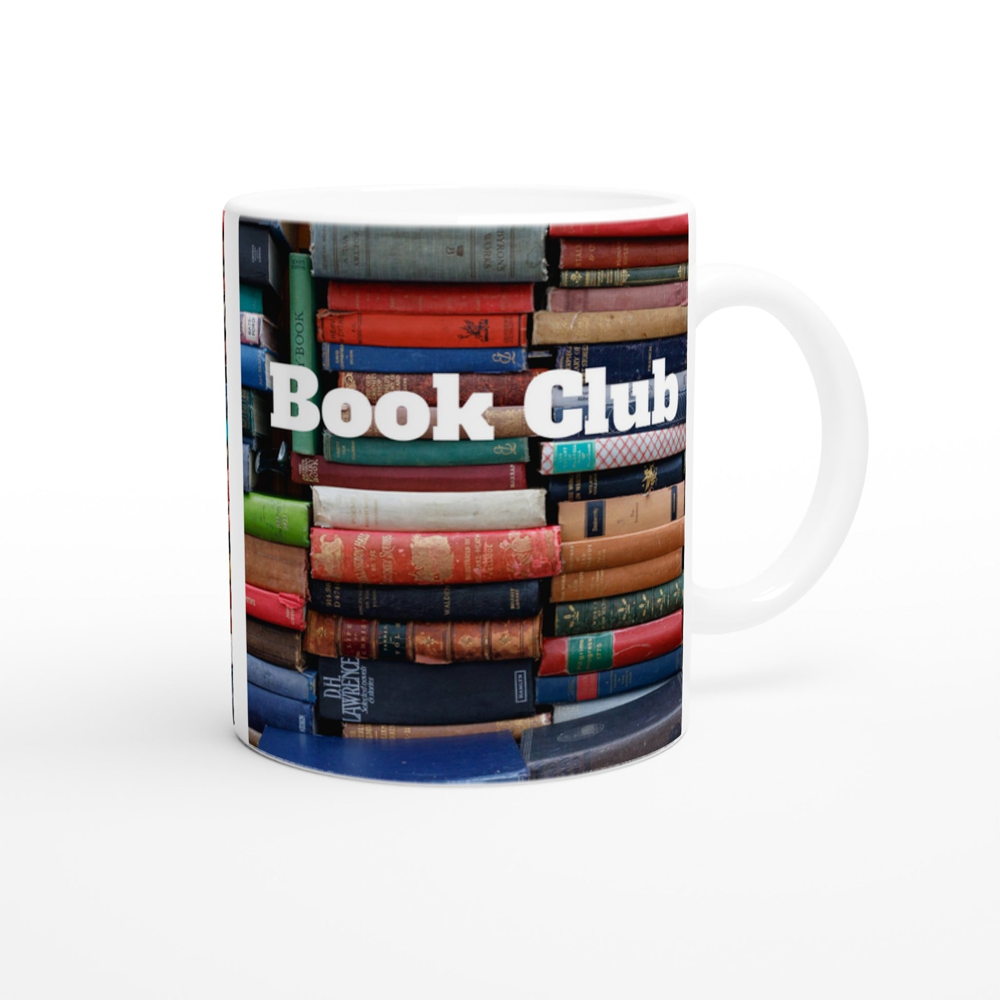 Book Club White 11oz Ceramic Mug by Java Good Coffee