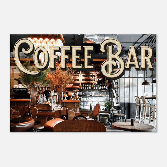 Downtown Coffee Bar Canvas Wall Print by Java Good Coffee