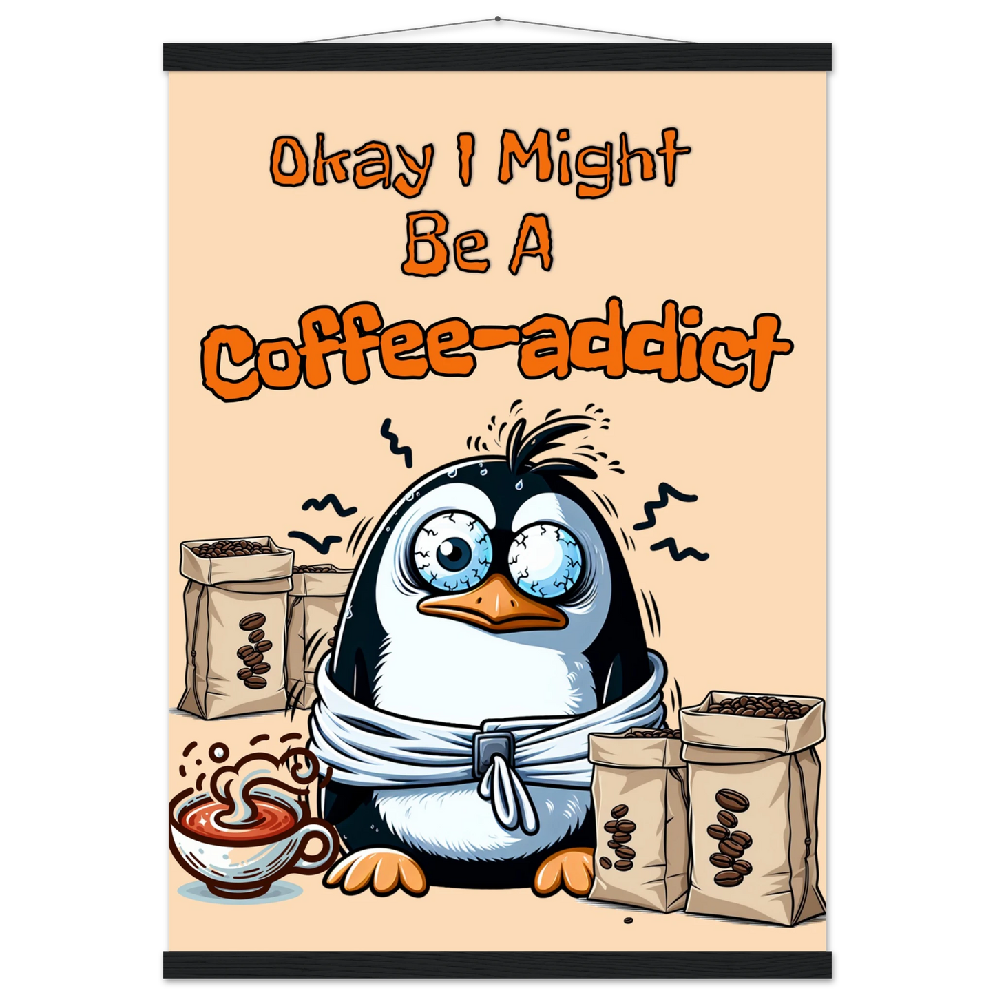 Coffee Addict Premium Matte Paper Poster with Hanger by Java Good Coffee