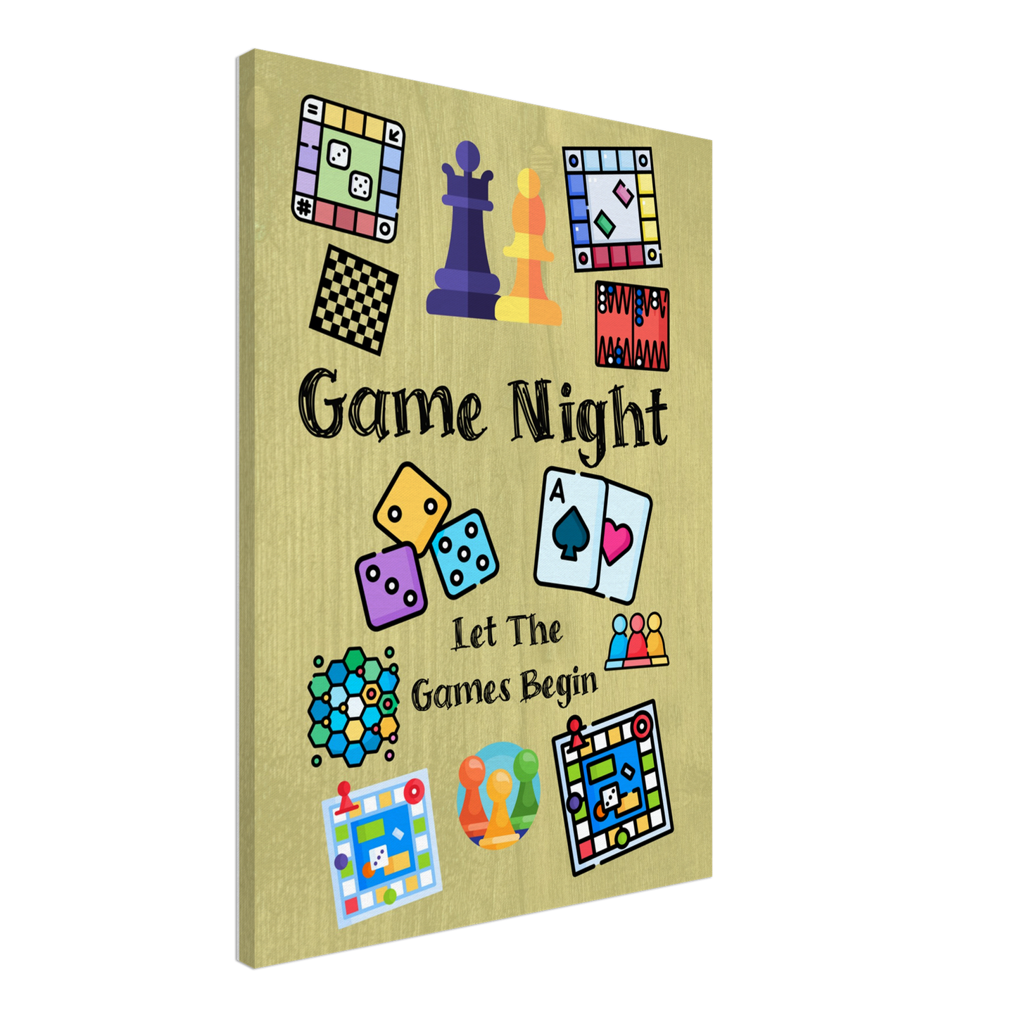 Game Night Canvas Wall Print