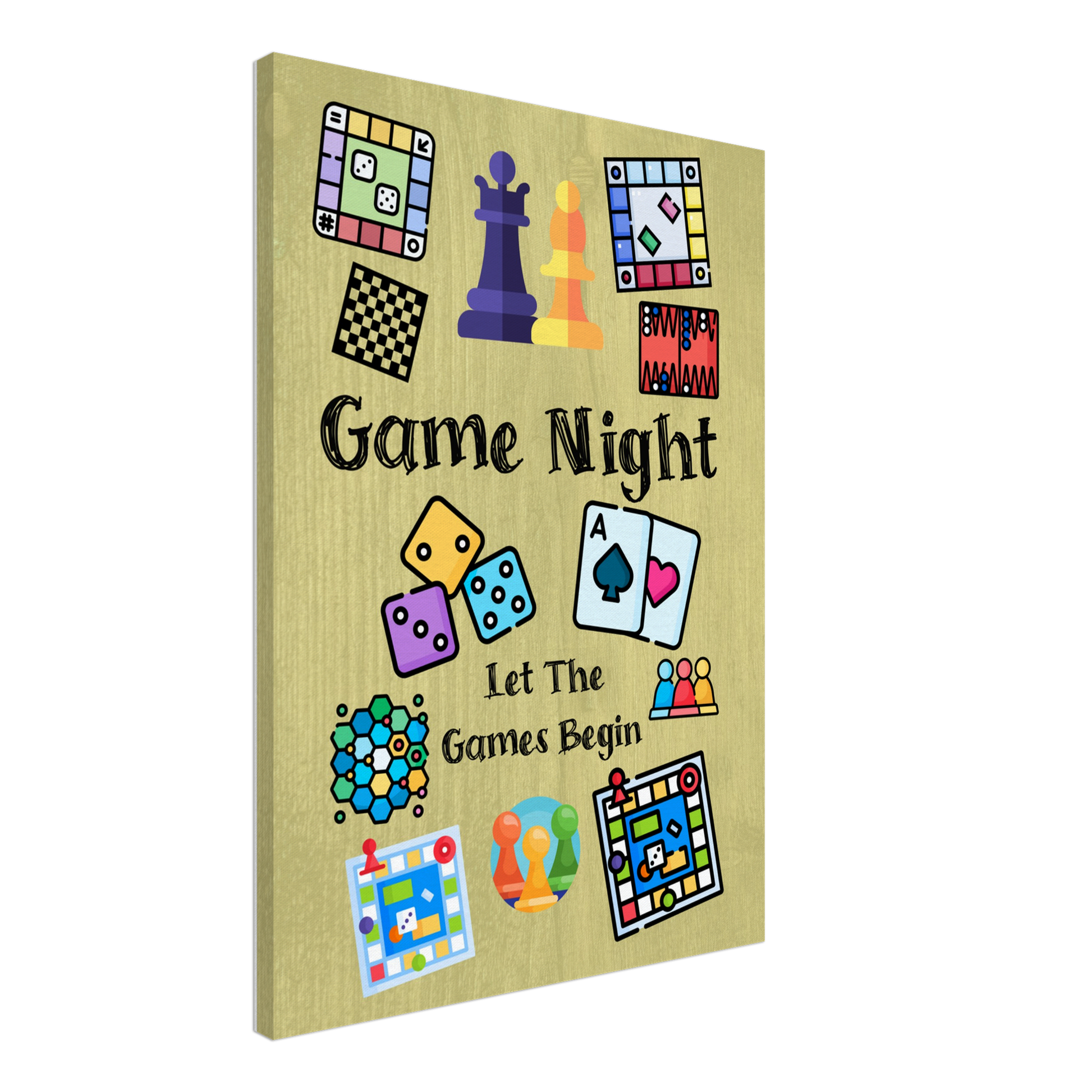 Game Night Canvas Wall Print