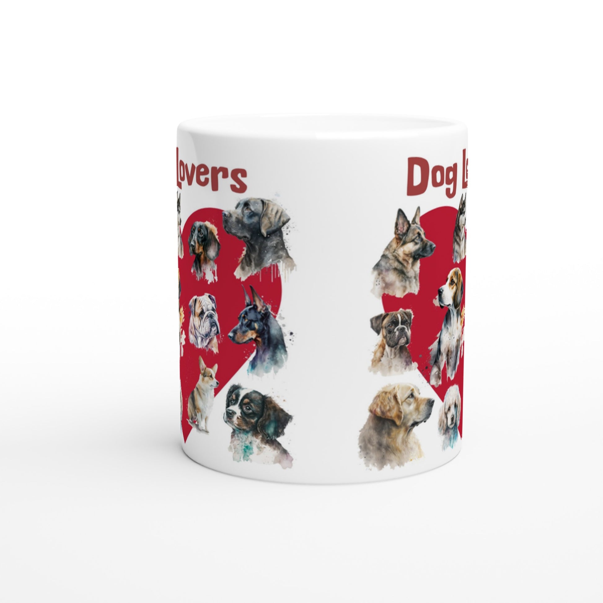 Dog Lovers White 11oz Ceramic Mug  Java Good Coffee